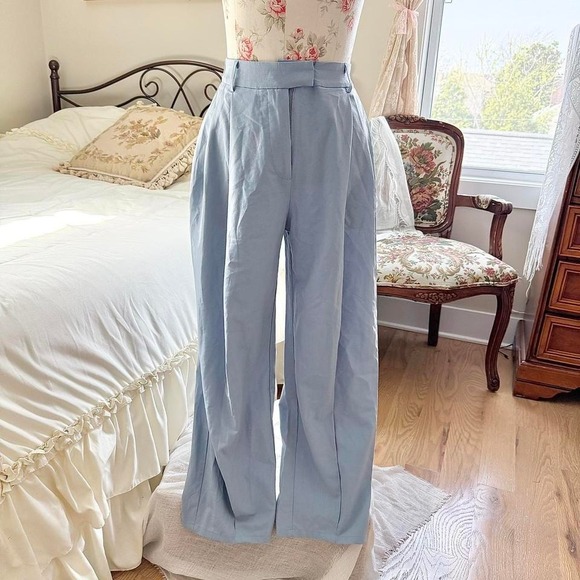Pants - l ight blue trousers  Work pants modern light blue trousers Sollinary size small